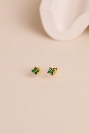 Heliophilia Silver Pendientes de Plata de Ley 925 en Dorado